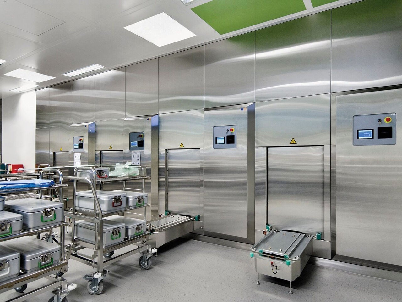 Autoclave room for sterilization in a hospital 