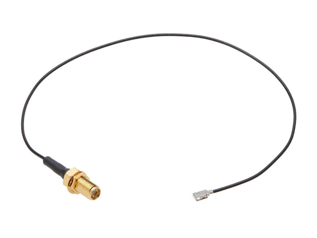 SMA to I-PEX MHF I LK RF coaxial cable assembly. 