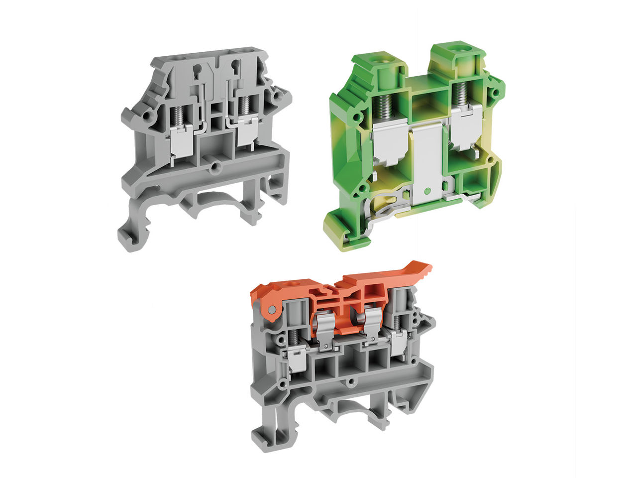 Molex DIN rail terminal blocks.