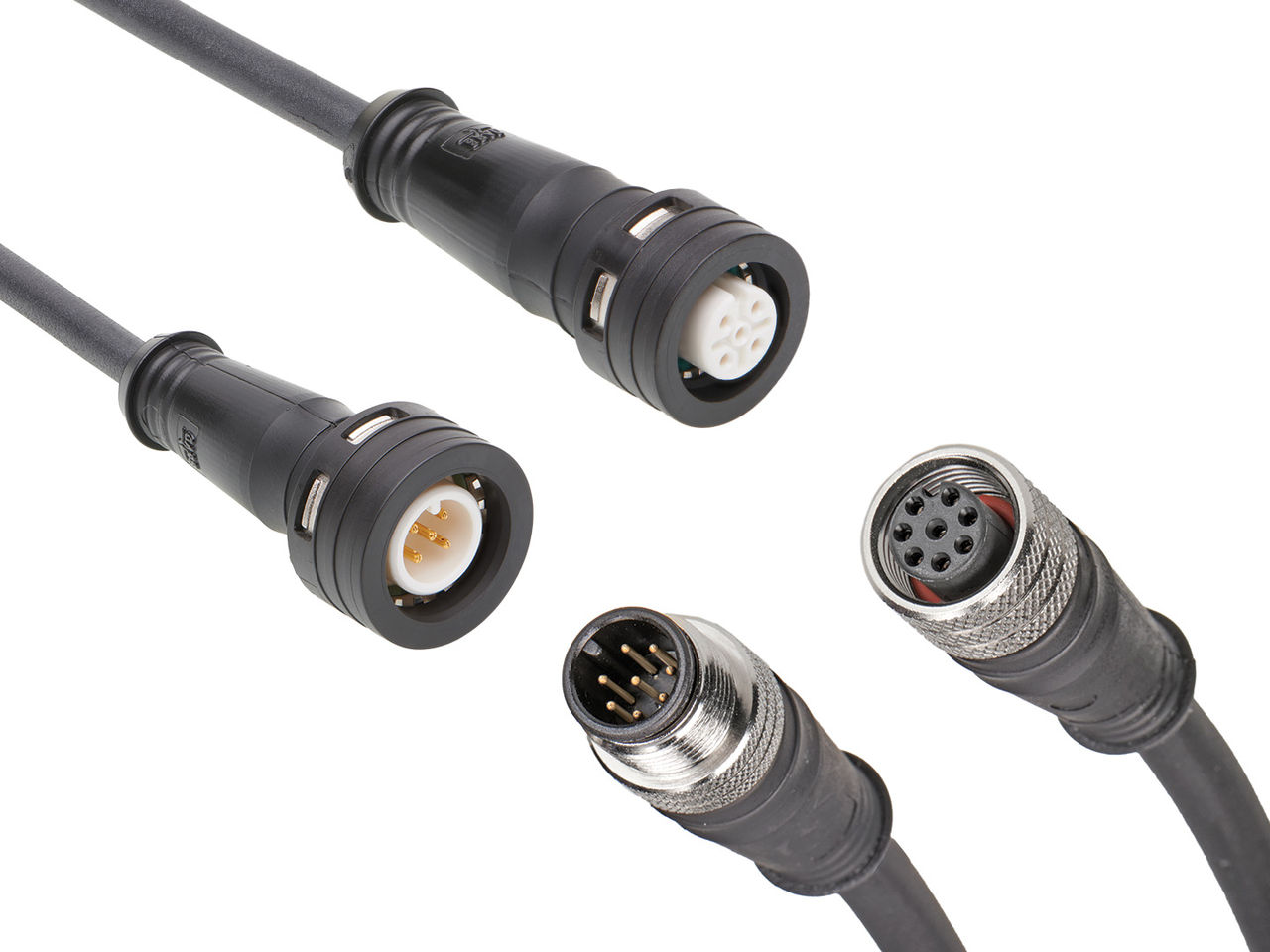 Molex Sealed Micro-Change M12 Connectors and Cable Assemblies.