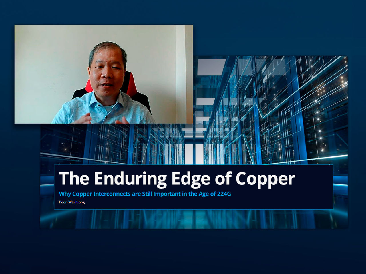 Webinar image of Enduring the Edge of Copper featuring Molex's keynote speaker. 