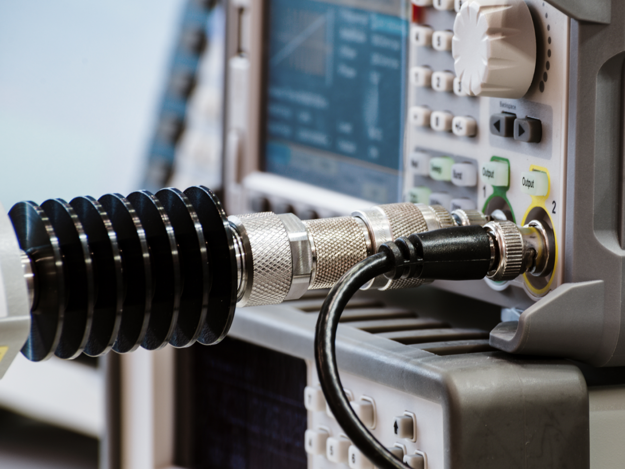 Specialty connectors used in high-frequency measurement instruments.