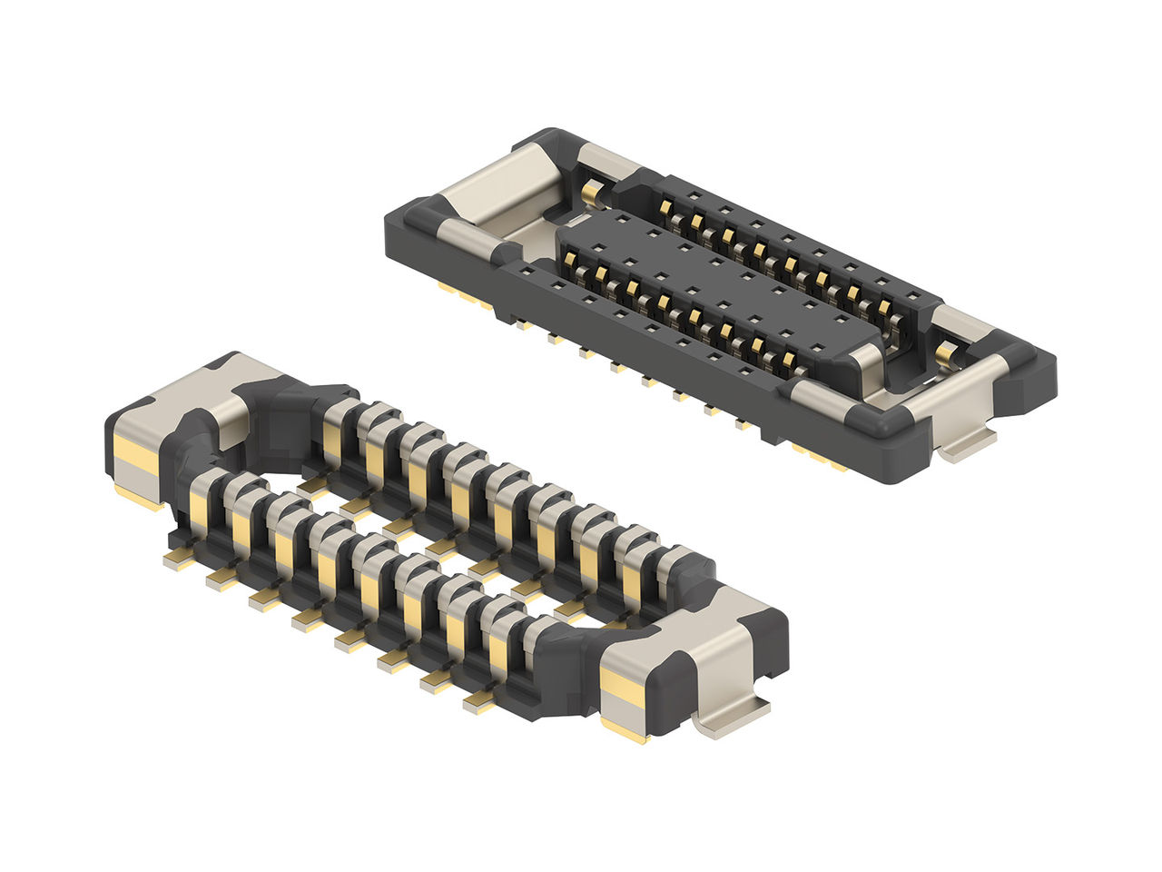 Quad-Row Connectors for Mixed Reality Glasses 