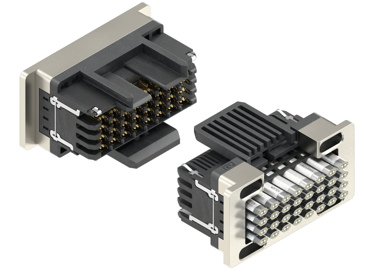 Molex Inception backplane connectors and twinax cables. 