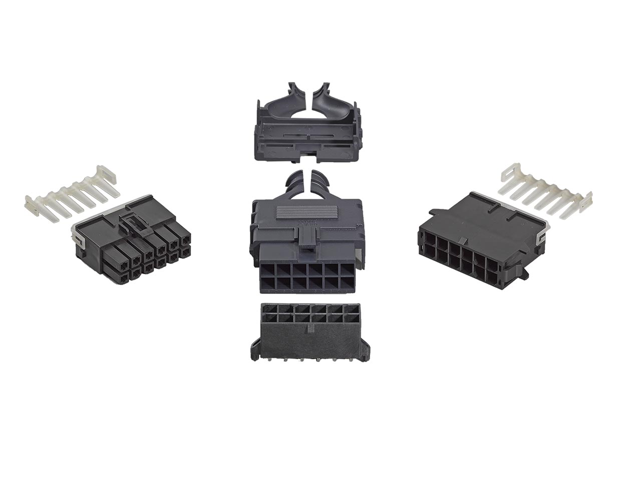 Mega-Fit Connector header, housings and receptacles.  