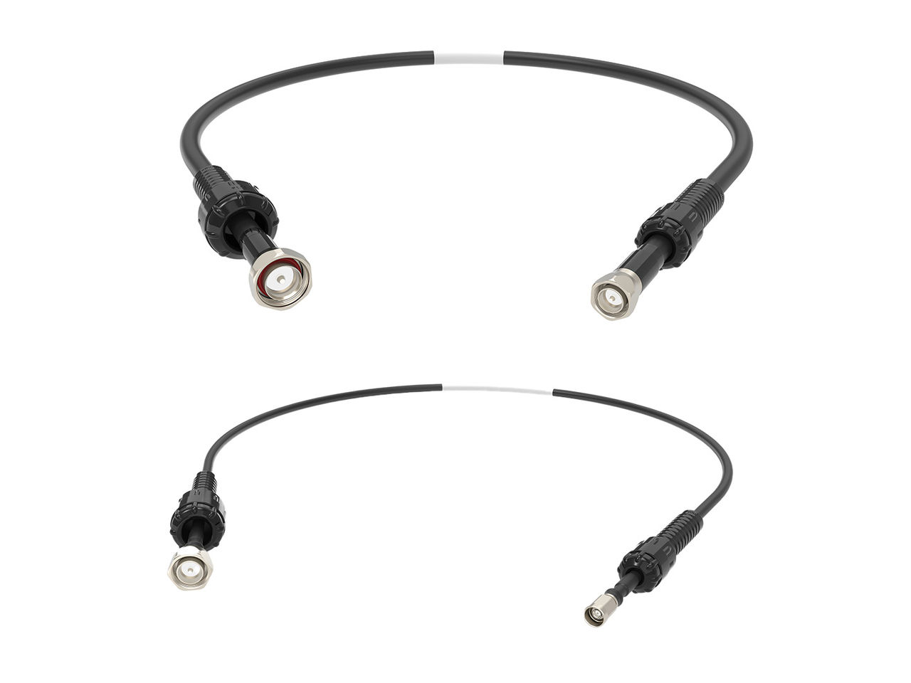 High-performance corrugated RF jumper cables. 