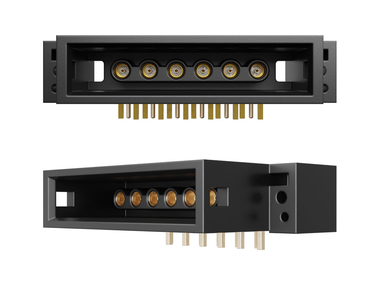 Multi-Port RF Coaxial Cable-to-Board Connectors