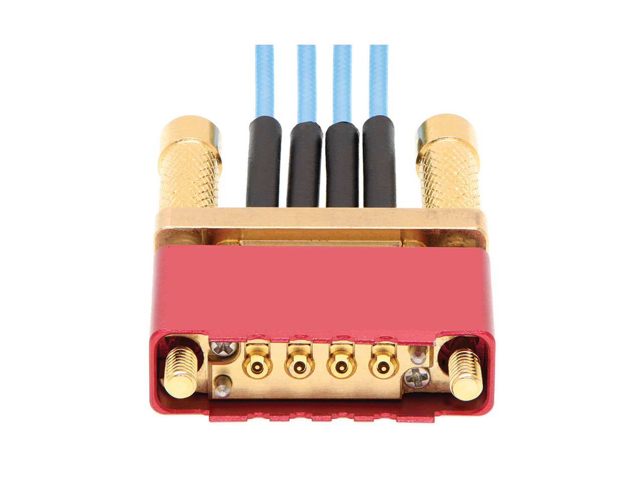 Molex Cardinal Multi-Port High-Frequency Coaxial Assembly showing the 1x4 PCB connector.