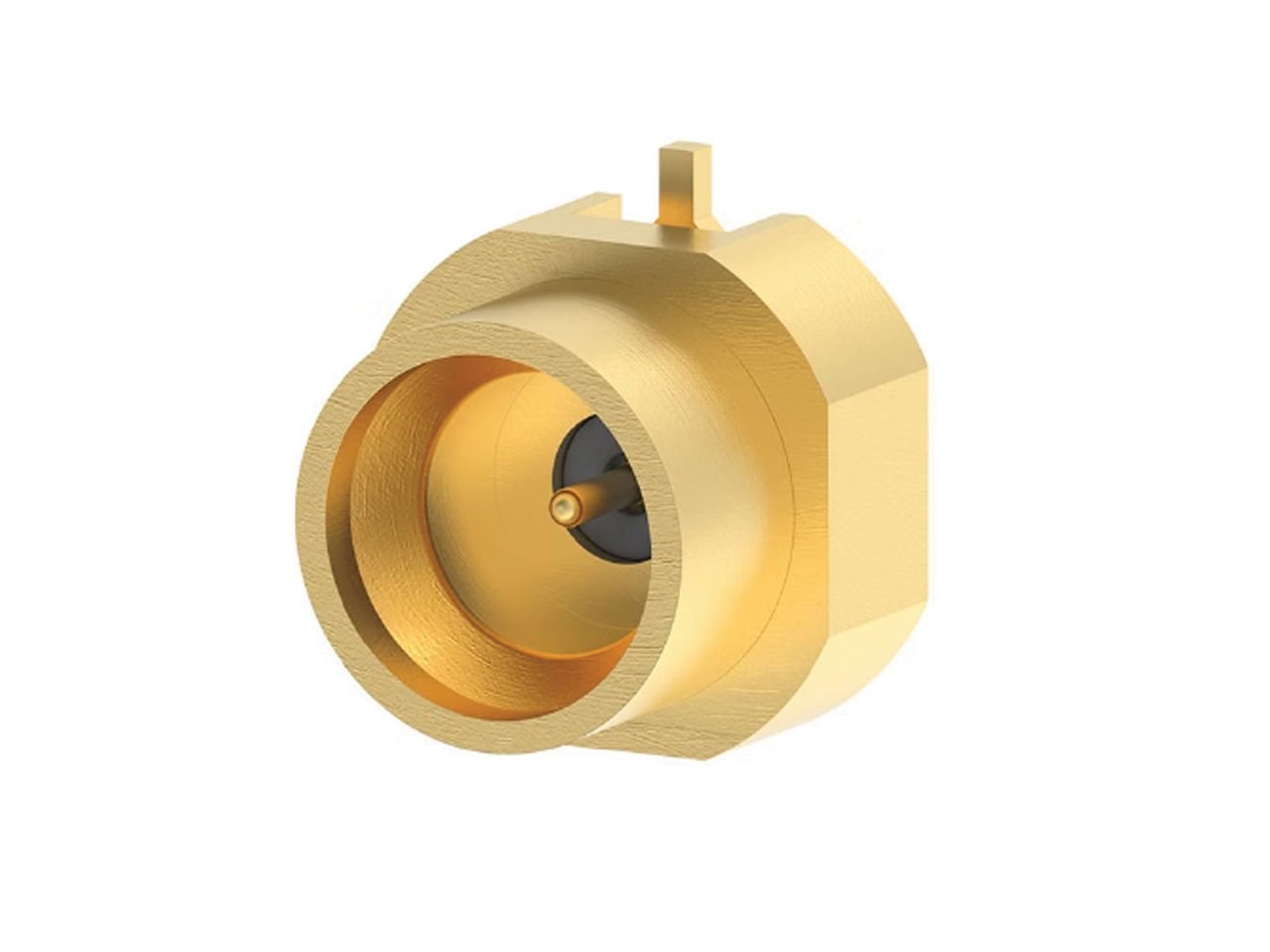 Molex SMPM smooth-bore RF plug connector. 