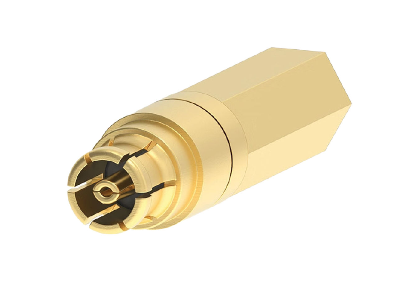 Molex SMPM straight crimp jack for RF connectors. 