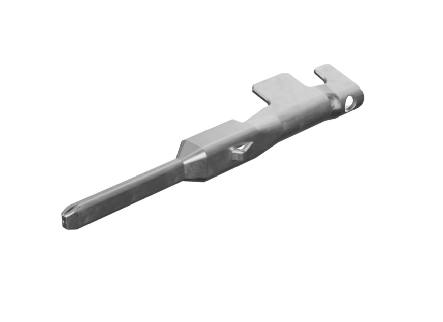 Molex MX150 male terminal.