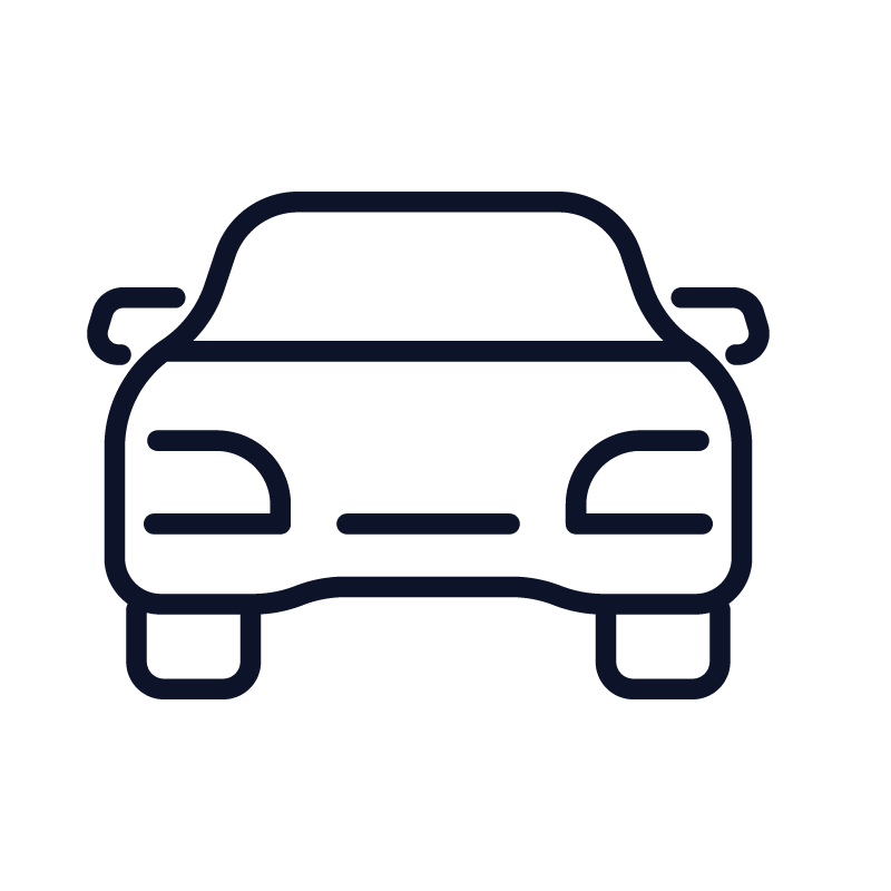 A car icon representing the transportation industry.